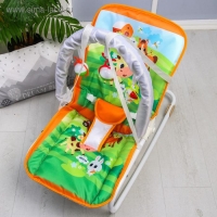 Шезлонг-качалка для новорождённых «Домашние животные», игровая дуга, съёмные игрушки МИКС Шезлонг-качалка для новорождённых «Домашние животные», игровая дуга, съёмные игрушки МИКС