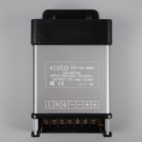 Блок питания Ecola для светодиодной ленты 12 В, 200 Вт, IP53