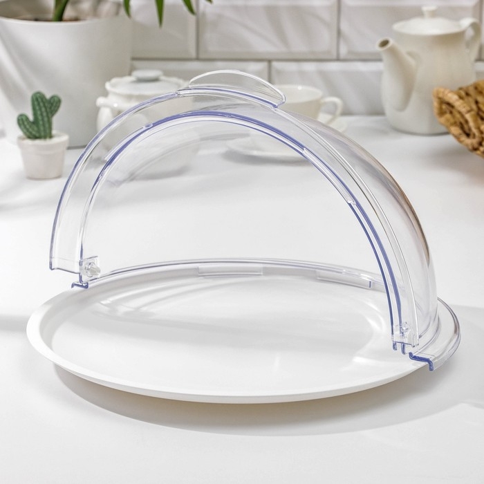 Блюдо для кондитерских изделий с крышкой, 39&times;38&times;22 см