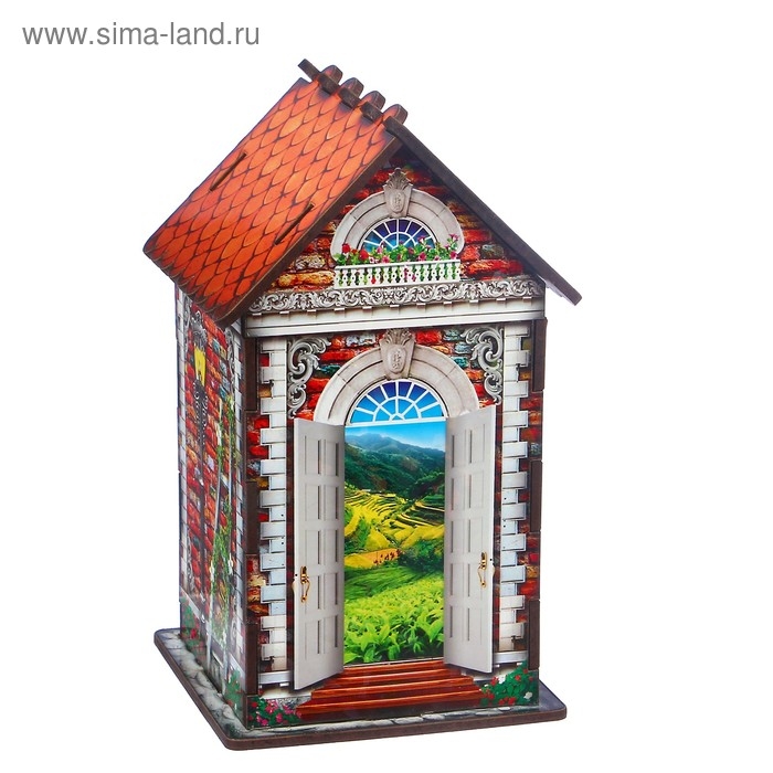 Чайный домик "Дом из красного кирпича", 9,8&times;9,8&times;17,4 см