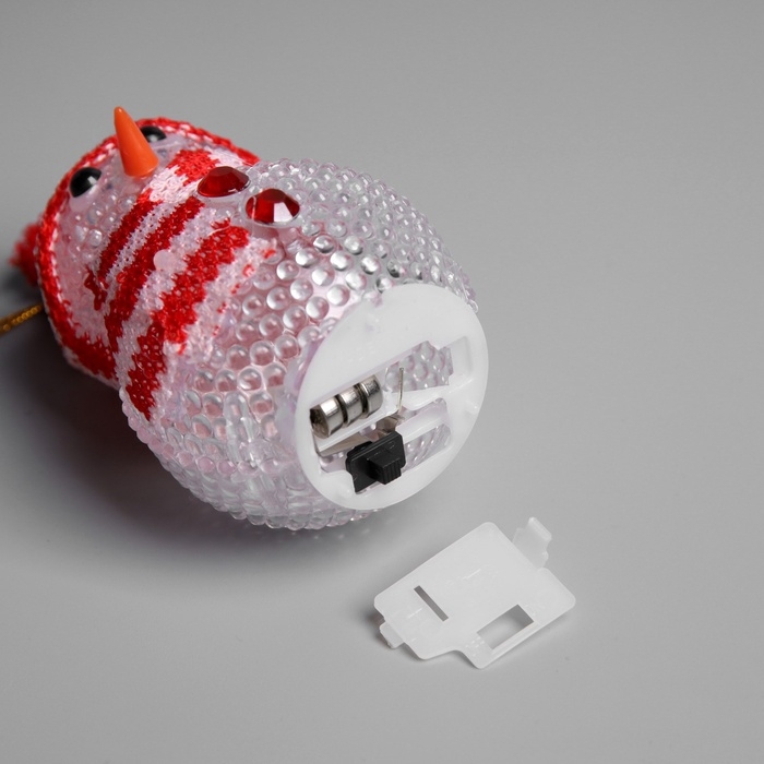 Ёлочная игрушка &laquo;Снеговик&raquo;, 10 см, от батареек, свечение мульти (RGB)