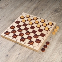 Шашки игра настольная деревянные, d-2.3 см