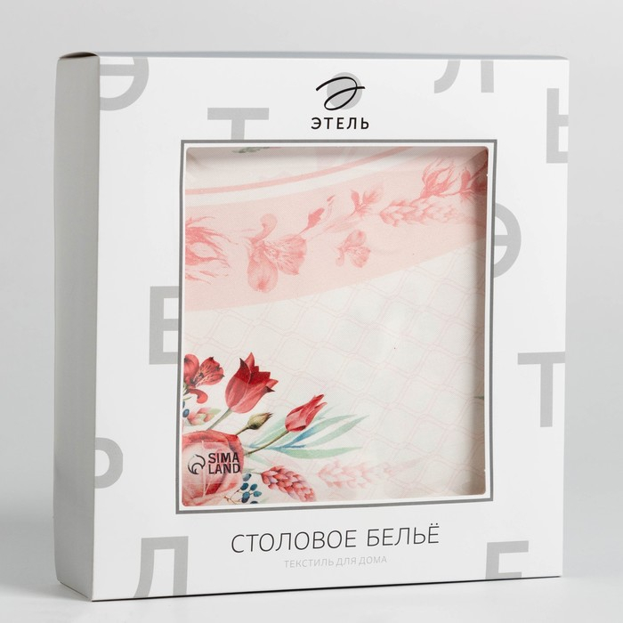 Скатерть круглая Этель &laquo;Розы&raquo; d=220 см, 100 % хлопок
