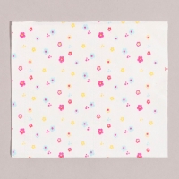 Салфетки бумажные "Цветы" 60 шт в пакете, трёхслойные