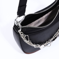 Сумка-багет на молнии, цвет чёрный Сумка-багет на молнии, цвет чёрный