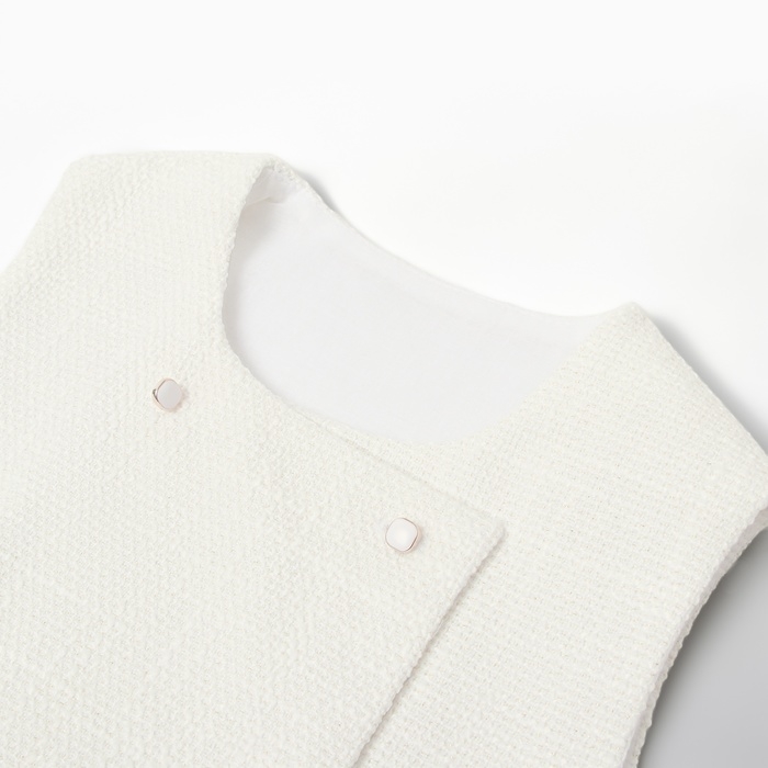 Жилетка для девочки, MINAKU :Party Dress, цвет белый, рост 122 см