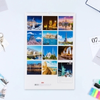 Календарь перекидной на ригеле "Заметки путешественника" 2025 год, 30 х 45 см