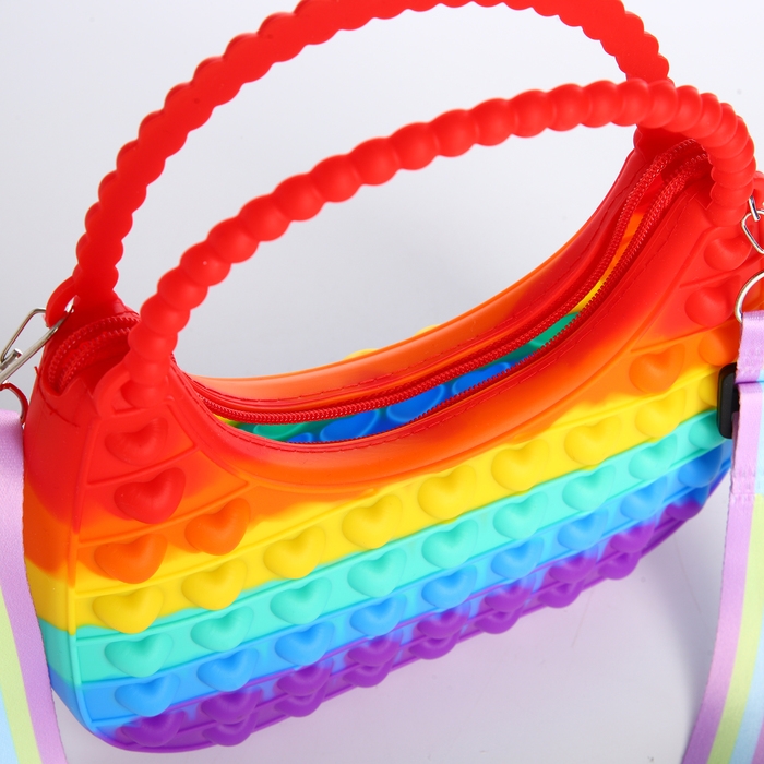 Сумка детская для девочки на молнии &laquo;Выбражулька&raquo;, pop it, цвет разноцветный