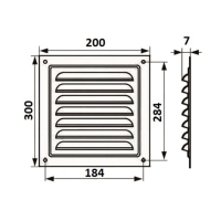 Решетка вентиляционная ZEIN Люкс РМ2030КР, 200 х 300 мм, с сеткой, металлическая, коричневая Решетка вентиляционная ZEIN Люкс РМ2030КР, 200 х 300 мм, с сеткой, металлическая, коричневая