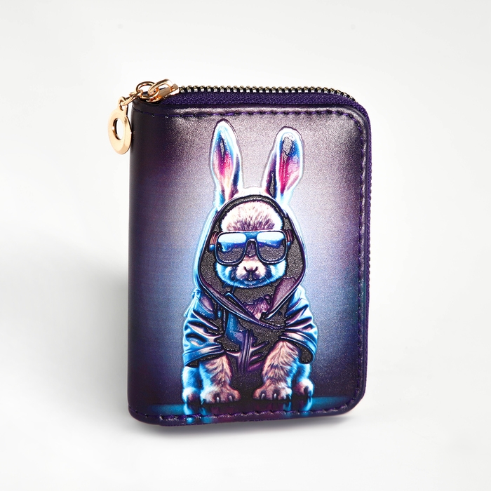 Кошелёк на молнии "Выбражулька", цвет синий