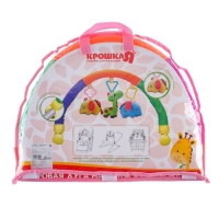 Дуга игровая мягкая на кроватку, коляску «Слоники», 25-84 см, погремушки, 3 игрушки МИКС, Крошка Я Дуга игровая мягкая на кроватку, коляску «Слоники», 25-84 см, погремушки, 3 игрушки МИКС, Крошка Я