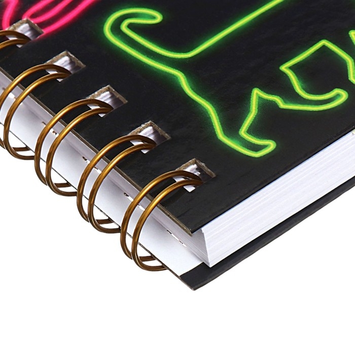 Скетчбук А6, 80 листов на гребне по короткой стороне "Котэ", твёрдая обложка, блок 100 г/м&sup2;