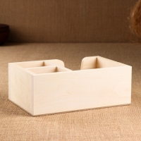 Подставка "Прямоугольник" из ЛИПЫ, с 3мя отсеками, 15&times;23&times;8,5 см