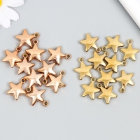 Декор для творчества пластик под металл "Золотая звезда" набор 10 шт 2,3х1,9х0,6 см Декор для творчества пластик под металл "Золотая звезда" набор 10 шт 2,3х1,9х0,6 см