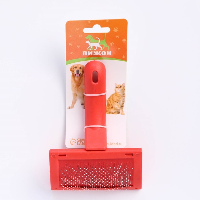 Пуходерка с каплями, эргономичная ручка, 10 х 15 см, красная Пуходерка с каплями, эргономичная ручка, 10 х 15 см, красная