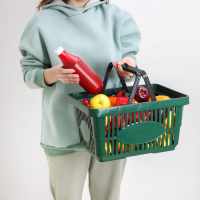 Корзина для покупок, 42,5&times;30&times;22,5 см, цвет МИКС