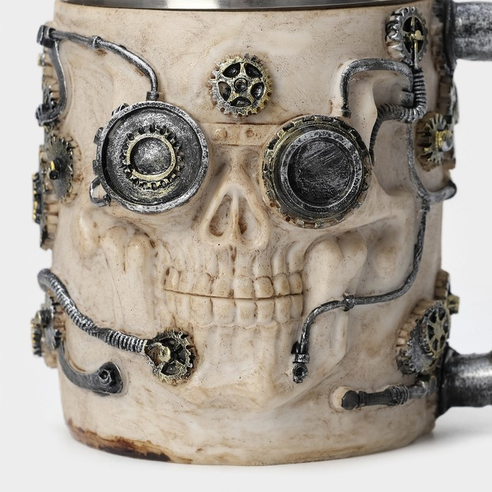 Кружка &laquo;Череп&raquo;, 400 мл, цвет бежевый