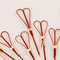 Шпажки &laquo;Сердце&raquo;, в наборе 12 шт., цвет красный