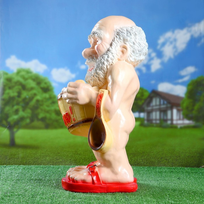 Садовая фигура Садовая фигура "Банщик Иди в баню" 32х35х60см