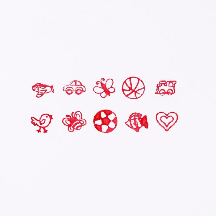 Печать цветная &laquo;Звёздочки&raquo;, набор 10 шт., МИКС