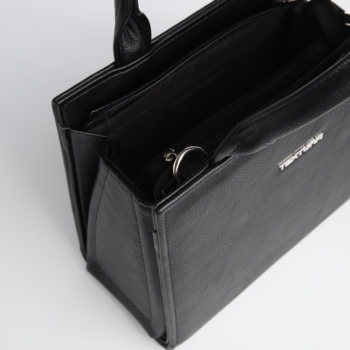 Сумка женская TEXTURA, тоут, средний размер, цвет чёрный Сумка женская TEXTURA, тоут, средний размер, цвет чёрный