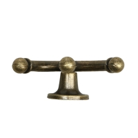 Крючок мебельный ТУНДРА TKT006, трехрожковый, бронза Крючок мебельный ТУНДРА TKT006, трехрожковый, бронза
