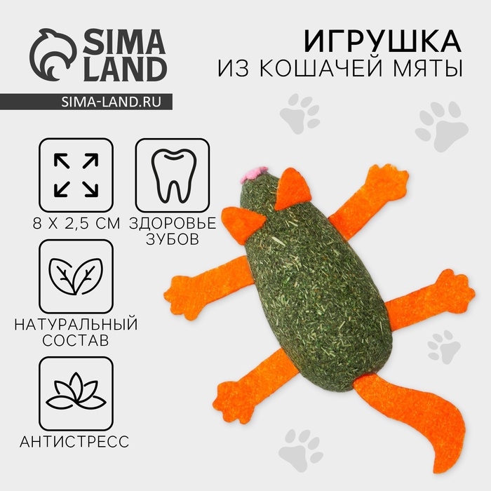 Игрушка для кошек &laquo;Кот&raquo; из кошачьей мяты, 8 х 2.5 см