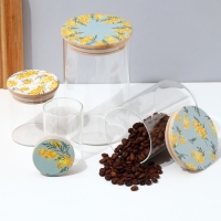 Банка для хранения сыпучих продуктов и круп &laquo;Нежная мимоза&raquo;, 100 мл