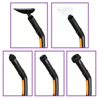 Пароочиститель Kitfort КТ-9158-2, 1300 Вт, 0.95 л, 35 г/мин, нагрев 25 сек, чёрно-оранжевый