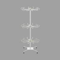 Вертушка, 3 яруса по 10 крючков, 27&times;65, цвет белый