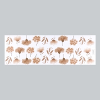 Наклейка пластик интерьерная цветная "Пастельные цветы" 30х90 см