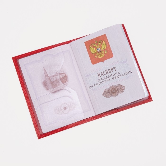 Обложка для паспорта, цвет красный