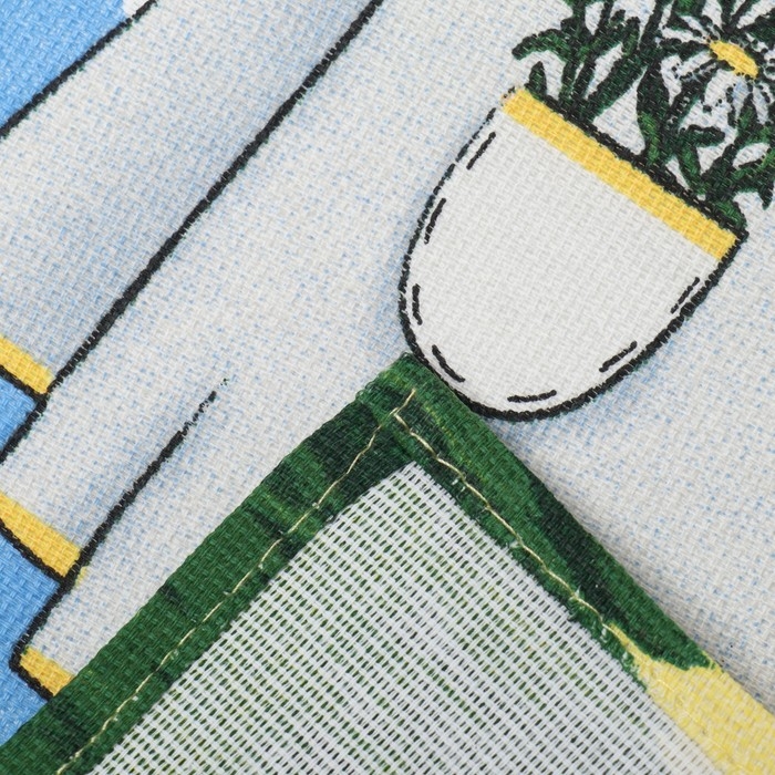 Набор кухонных полотенец Доляна "Светлой пасхи" 4 шт, 28х46 см, рогожка, 100% хлопок, 160г/м2