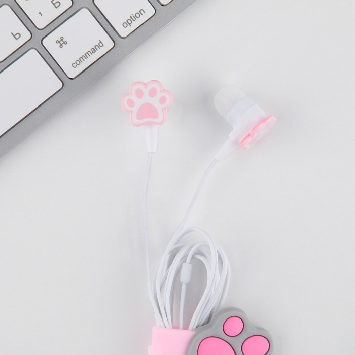 Наушники вакуумные, держатель для проводов &laquo;Oh, my cat&raquo;, мод. VBT 1.4, 12,5 х 8,5 см.