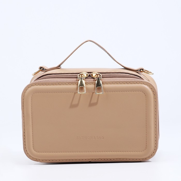 Сумка кросс-боди на молнии, цвет бежевый