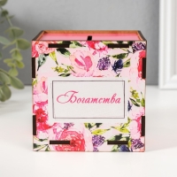 Копилка куб "Богатства" 10х10х10 см Копилка куб "Богатства" 10х10х10 см