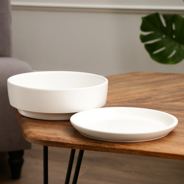 Горшок бонсайница Горшок бонсайница "Огма" белая, 2 л