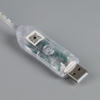 Умная гирлянда &laquo;Нить&raquo; 20 м роса, IP44, серебристая нить, 200 LED, управление с приложения, свечение RGB, USB