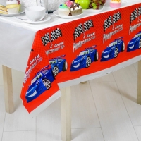 Скатерть одноразовая &laquo;С днём рождения&raquo;, тачка, 180х137 см