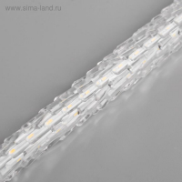 Гирлянда &laquo;Сосульки рифленые&raquo; 2.5 &times; 0.3 м, IP65, прозрачная нить, 192 LED, свечение красное с эффектом стекания, 12 В