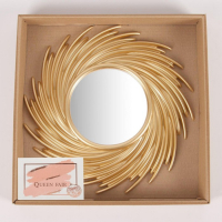 Зеркало настенное «Солнышко», d зеркальной поверхности 11 см, цвет золотистый Зеркало настенное «Солнышко», d зеркальной поверхности 11 см, цвет золотистый