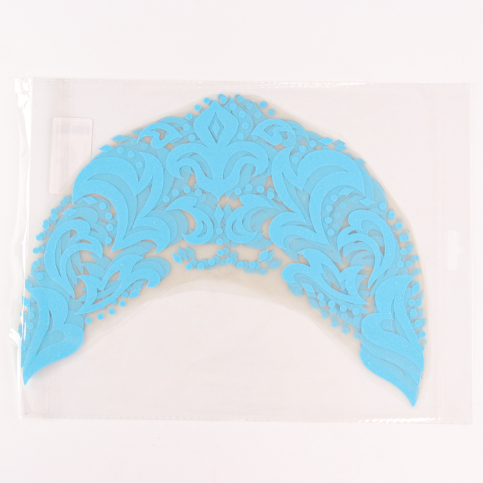 Термотрансфер &laquo;Морозный узор&raquo;, набор 6 шт., цвет синий с серебром