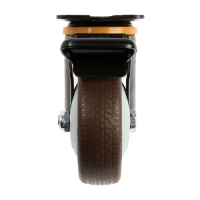 Колесо мебельное CAPPIO d=100,на площадке,со стопором,поворотное, покрытие TPR