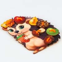 Шнуровка деревянная развивающая для малышей &laquo;Весёлый ёжик&raquo;