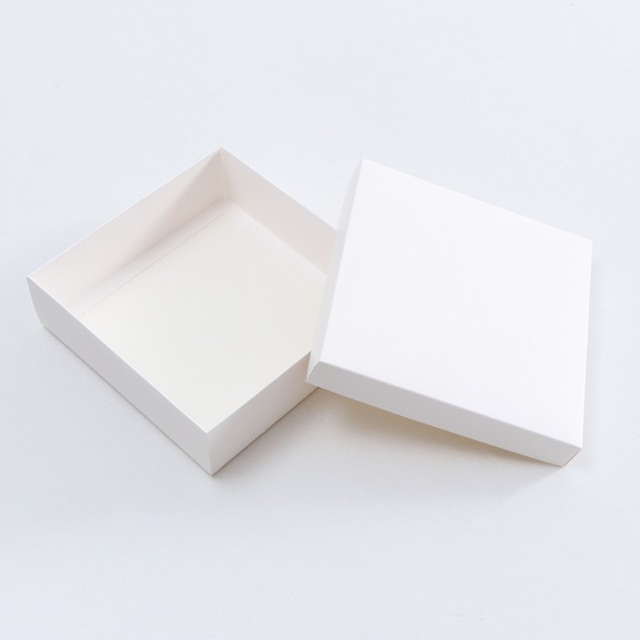 Коробка складная, крышка-дно, белая, 20 х 20 х 6 см