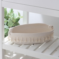 Корзина для хранения плетёная ручной работы LaDо́m &laquo;Вилена&raquo;, 38&times;22&times;12 см, цвет белый