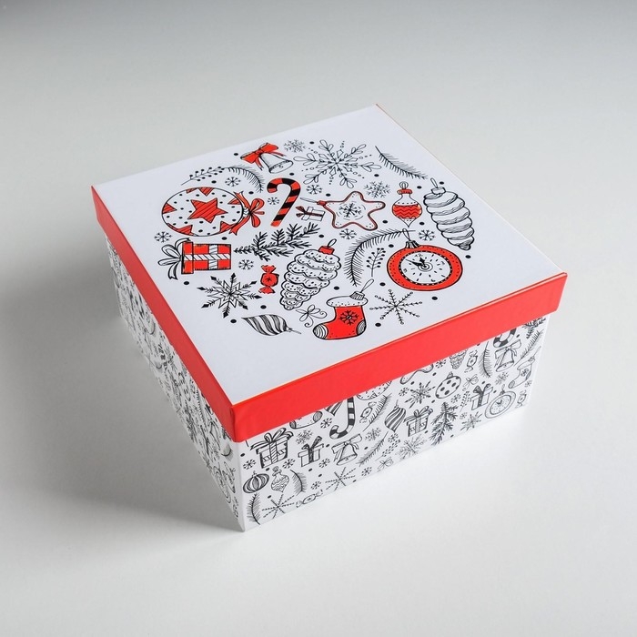 Набор подарочных коробок 3 в 1 &laquo;С Новым годом&raquo;, 18 х 18 х 10‒22 х 22 х 12 см, Новый год