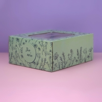 Коробка самосборная, с окном, "Для тебя" 19 х 19 х 9 см