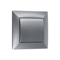 Выключатель Luazon Lighting "Антей", 10 А, 1 клавиша, скрытый, серебристый