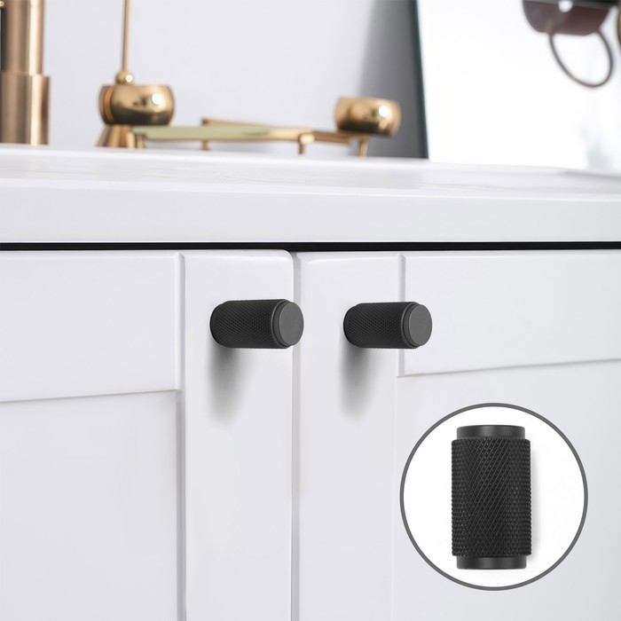 Ручка кнопка CAPPIO PK331, d=28 мм, цвет черный Ручка кнопка CAPPIO PK331, d=28 мм, цвет черный